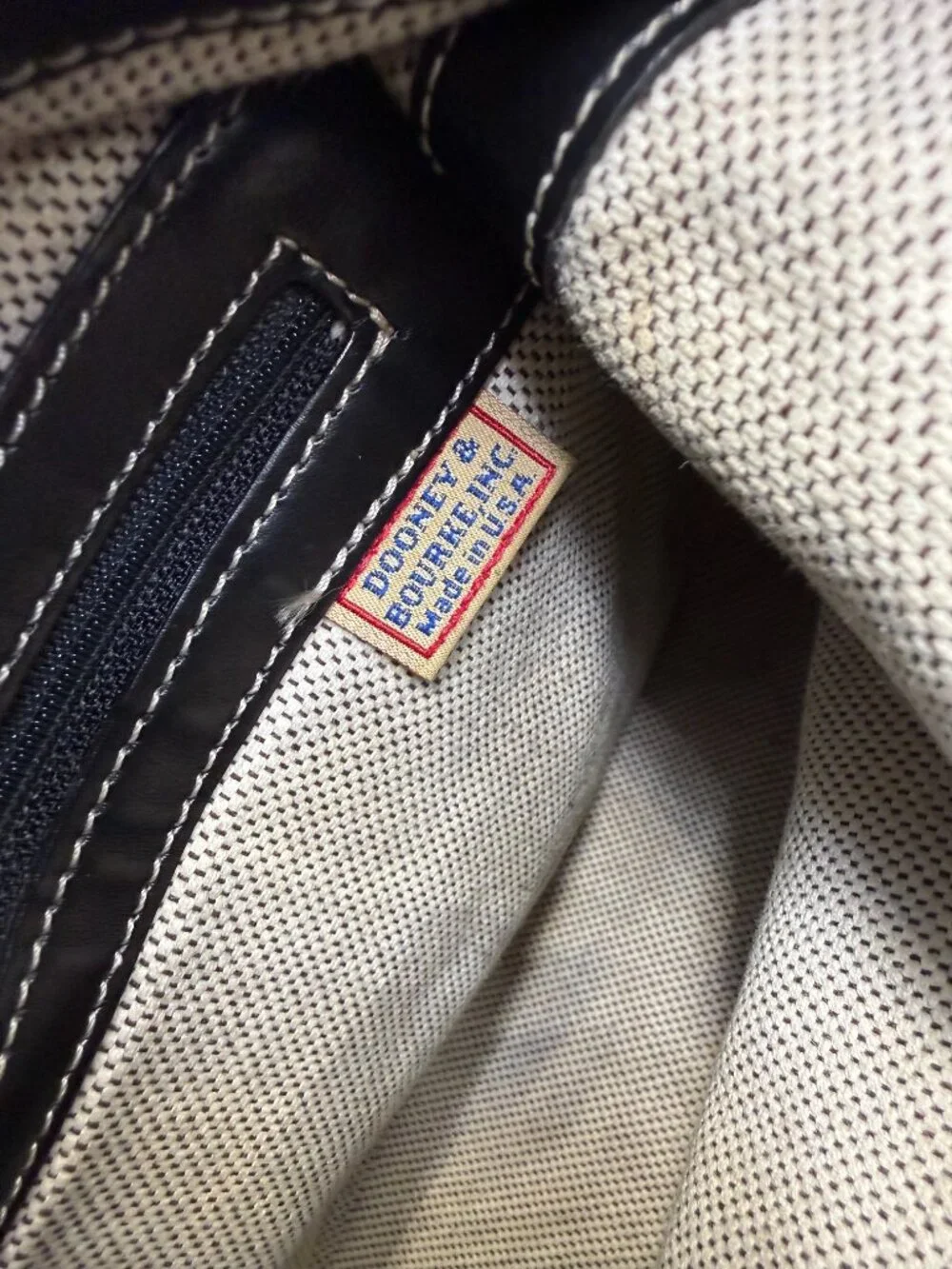 Vintage Dooney & Bourke Signature Black Hobo Bag